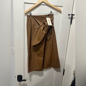 Choosy vegan leather wrap skirt